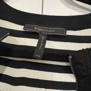 BCBGMaxAzria Monochrome Striped Top